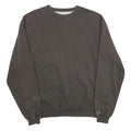 CHAMPION Mens Black Crew Neck L Cotton Blend Pullover Sweatshirt Casual