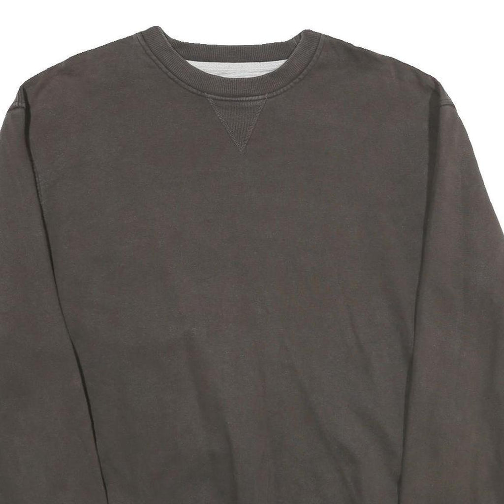 CHAMPION Mens Black Crew Neck L Cotton Blend Pullover Sweatshirt Casual