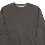 CHAMPION Mens Black Crew Neck L Cotton Blend Pullover Sweatshirt Casual