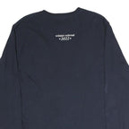 CARHARTT Mens Navy Blue Graphic T-Shirt S Long Sleeve Crew Neck Pocket