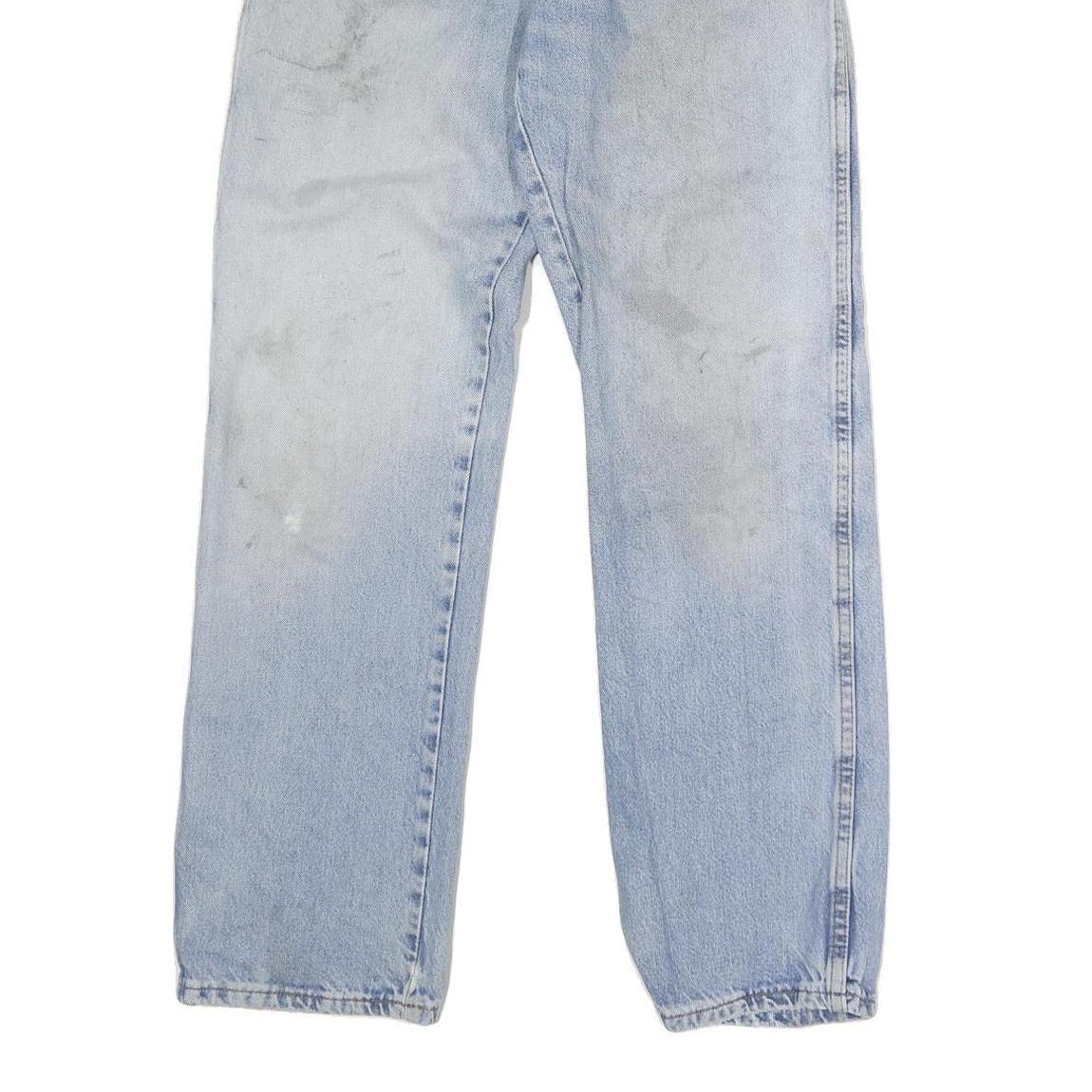 DICKIES Mens Regular Fit Light Blue Denim Jeans W32 L31 Button Closure Classic