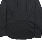 REPLAY Mens Black Cotton Blend Shirt M Long Sleeve Casual Button Collared