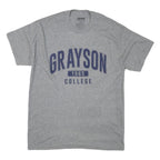CAMPUS UNITED Mens Grey College Graphic T-Shirt M Short Sleeve Crew Neck Cotton