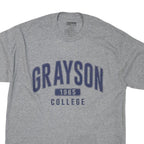 CAMPUS UNITED Mens Grey College Graphic T-Shirt M Short Sleeve Crew Neck Cotton