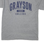 CAMPUS UNITED Mens Grey College Graphic T-Shirt M Short Sleeve Crew Neck Cotton