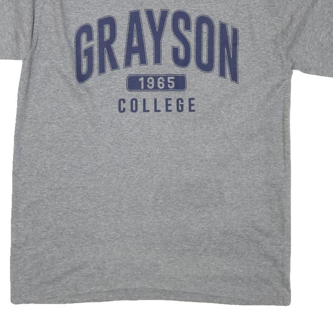 CAMPUS UNITED Mens Grey College Graphic T-Shirt M Short Sleeve Crew Neck Cotton