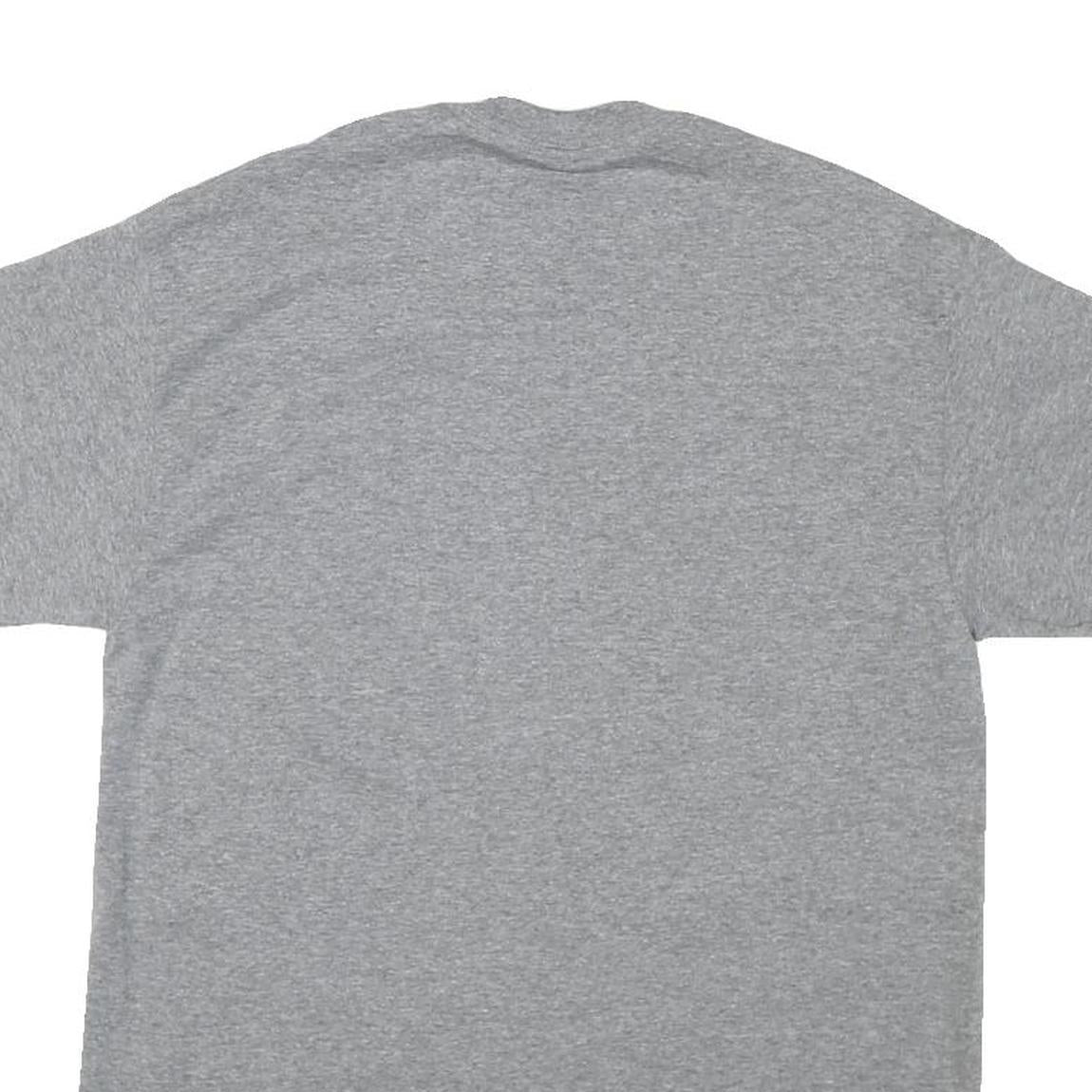 CAMPUS UNITED Mens Grey College Graphic T-Shirt M Short Sleeve Crew Neck Cotton