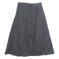 MODISSA Womens Flare Skirt Black Knee Length Wool Houndstooth S