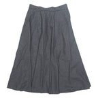 MODISSA Womens Flare Skirt Black Knee Length Wool Houndstooth S