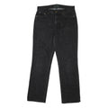 LAUREN RALPH LAUREN Womens Regular Black Denim Cotton Blend Jeans W32 L30 Button