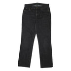 LAUREN RALPH LAUREN Womens Regular Black Denim Cotton Blend Jeans W32 L30 Button