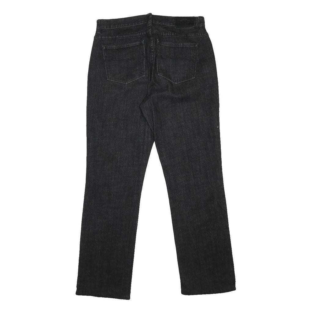 LAUREN RALPH LAUREN Womens Regular Black Denim Cotton Blend Jeans W32 L30 Button