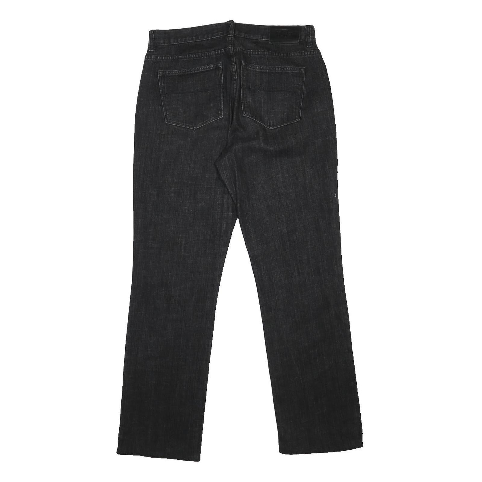 LAUREN RALPH LAUREN Womens Regular Black Denim Cotton Blend Jeans W32 L30 Button