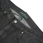 LAUREN RALPH LAUREN Womens Regular Black Denim Cotton Blend Jeans W32 L30 Button
