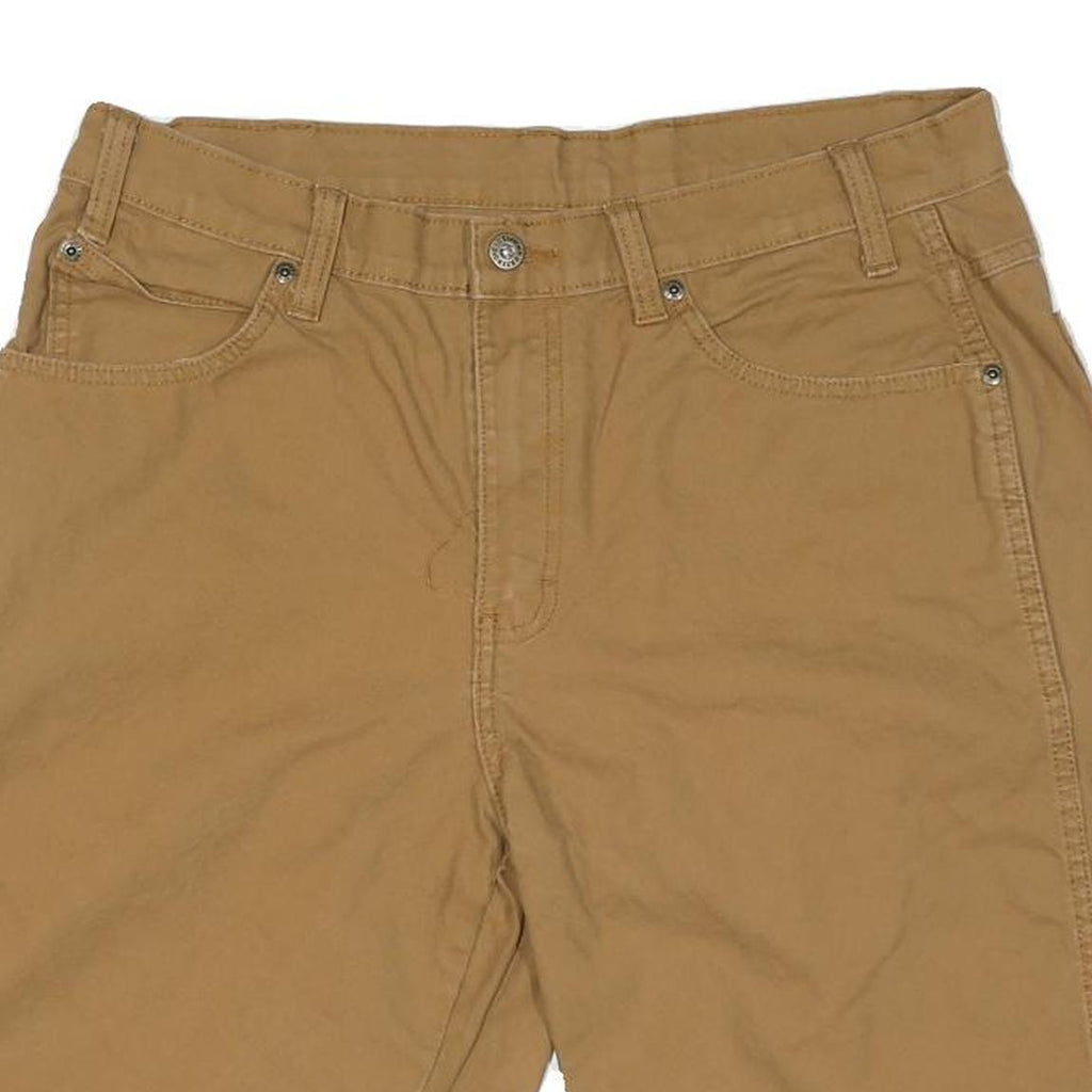 DICKIES Mens Shorts Beige Casual Cotton Blend L W34 Workwear Utility Pocket