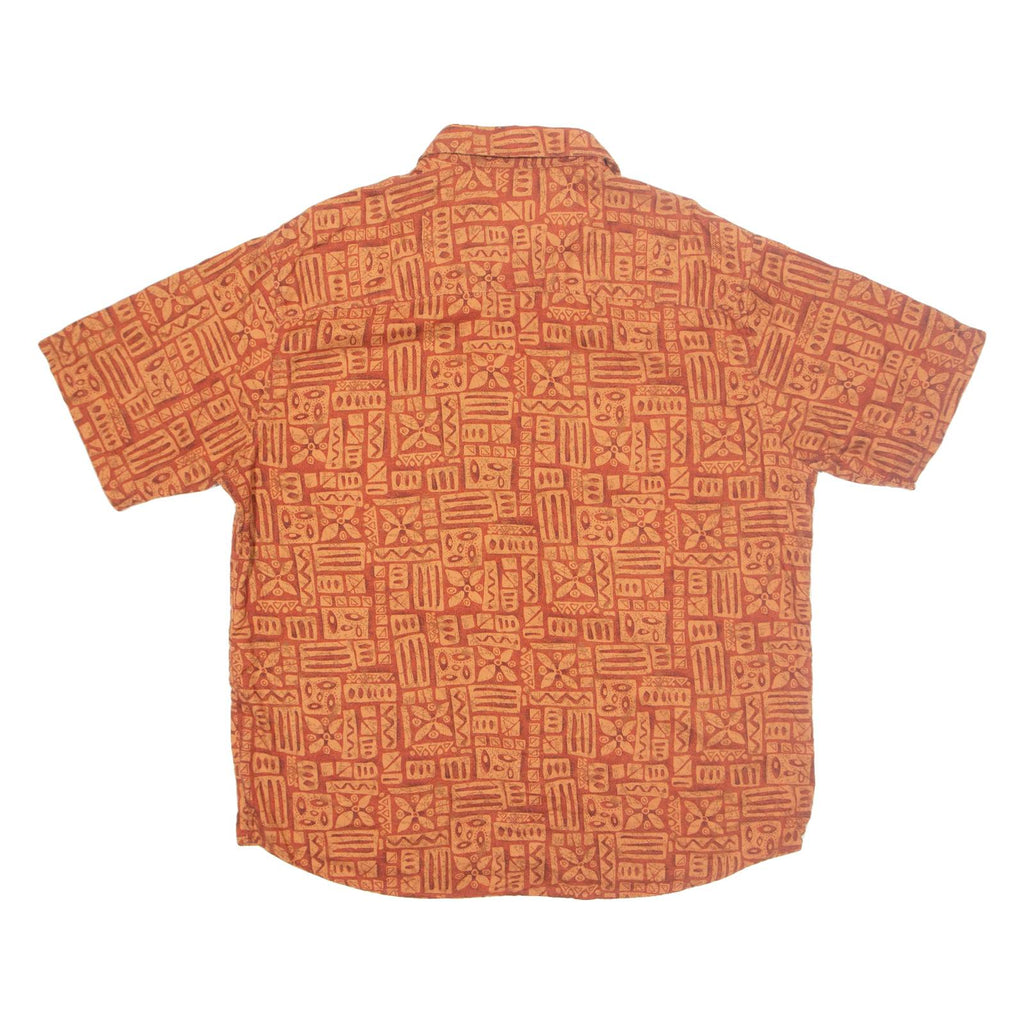 WOOLRICH Mens Shirt Orange Geometric L
