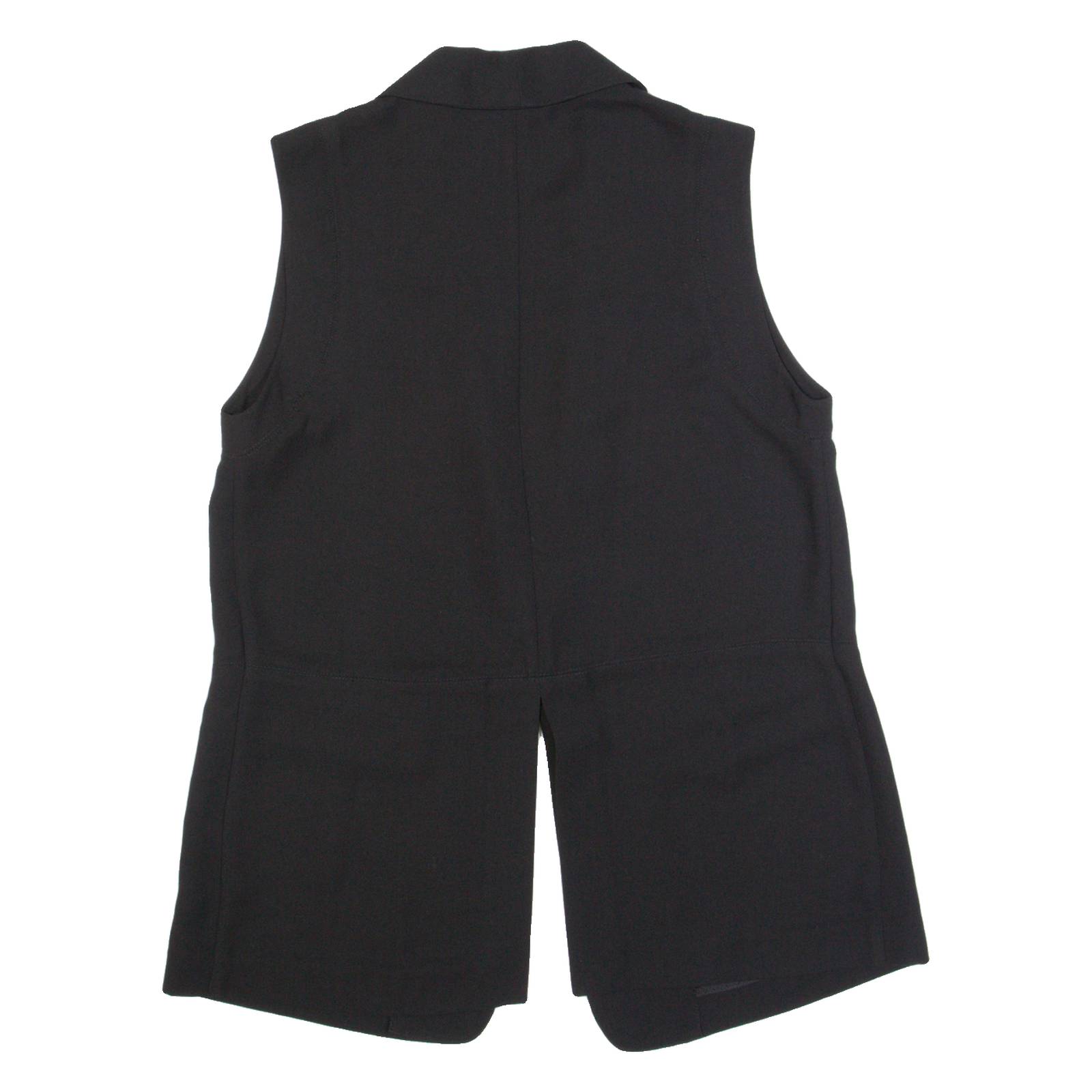 WHISTLES Womens Waistcoat Black Long Sleeve S