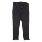 7 FOR ALL MANKIND Rhinestone Womens Jeans Black Slim Skinny W30 L28
