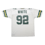 CHAMPION Mens White V-Neck Football Style Jersey L Short Sleeve 92 Numbered