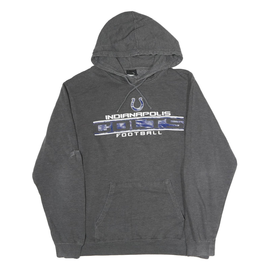 NFL Mens Grey Indianapolis Colts Pullover Hoodie 2XL Cotton Football Sweatshirt