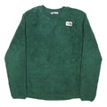 THE NORTH FACE Boys Green Crew Neck XL Fleece Sweatshirt Logo Patch Outdoor