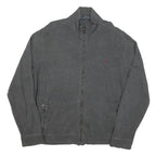 POLO RALPH LAUREN Mens Grey Zip Jumper Cotton Blend XL Relaxed Full Zip
