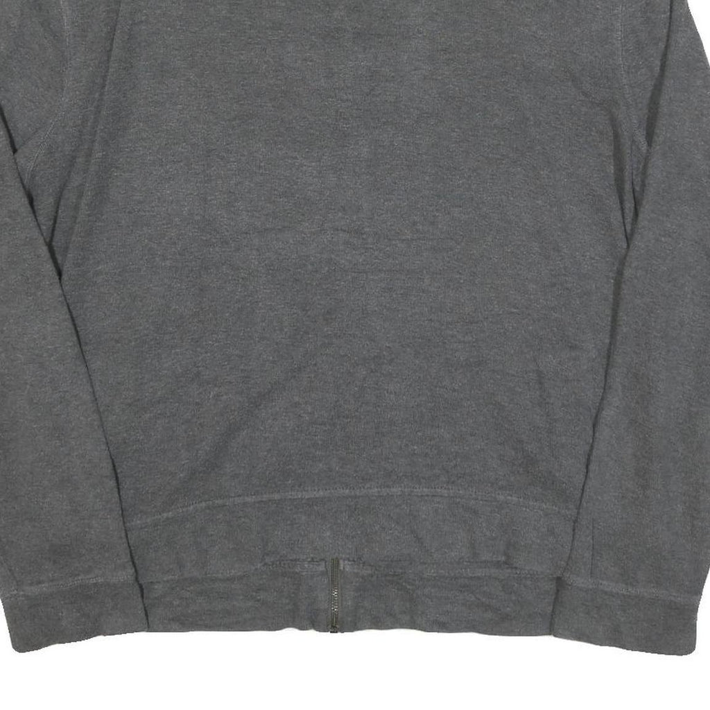 POLO RALPH LAUREN Mens Grey Zip Jumper Cotton Blend XL Relaxed Full Zip