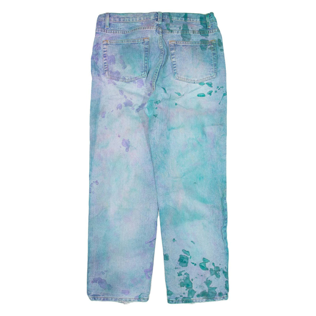 BASS Customised Mens Jeans Blue Relaxed Straight W32 L28