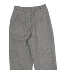 PRENON ASSHU Womens Grey Regular Straight Trousers W26 L24 Classic Zip Pocketed