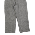 PRENON ASSHU Womens Grey Regular Straight Trousers W26 L24 Classic Zip Pocketed