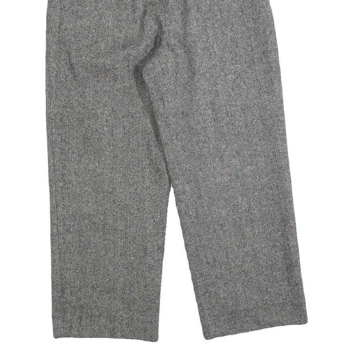 PRENON ASSHU Womens Grey Regular Straight Trousers W26 L24 Classic Zip Pocketed