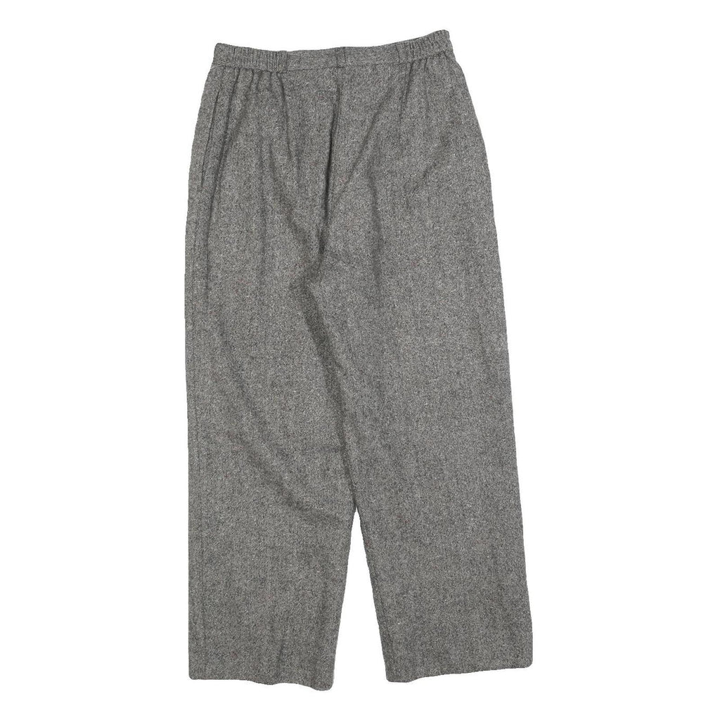 PRENON ASSHU Womens Grey Regular Straight Trousers W26 L24 Classic Zip Pocketed