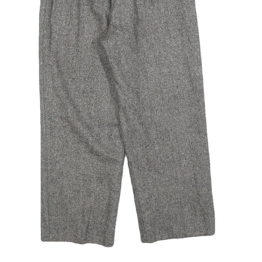 PRENON ASSHU Womens Grey Regular Straight Trousers W26 L24 Classic Zip Pocketed