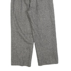 PRENON ASSHU Womens Grey Regular Straight Trousers W26 L24 Classic Zip Pocketed