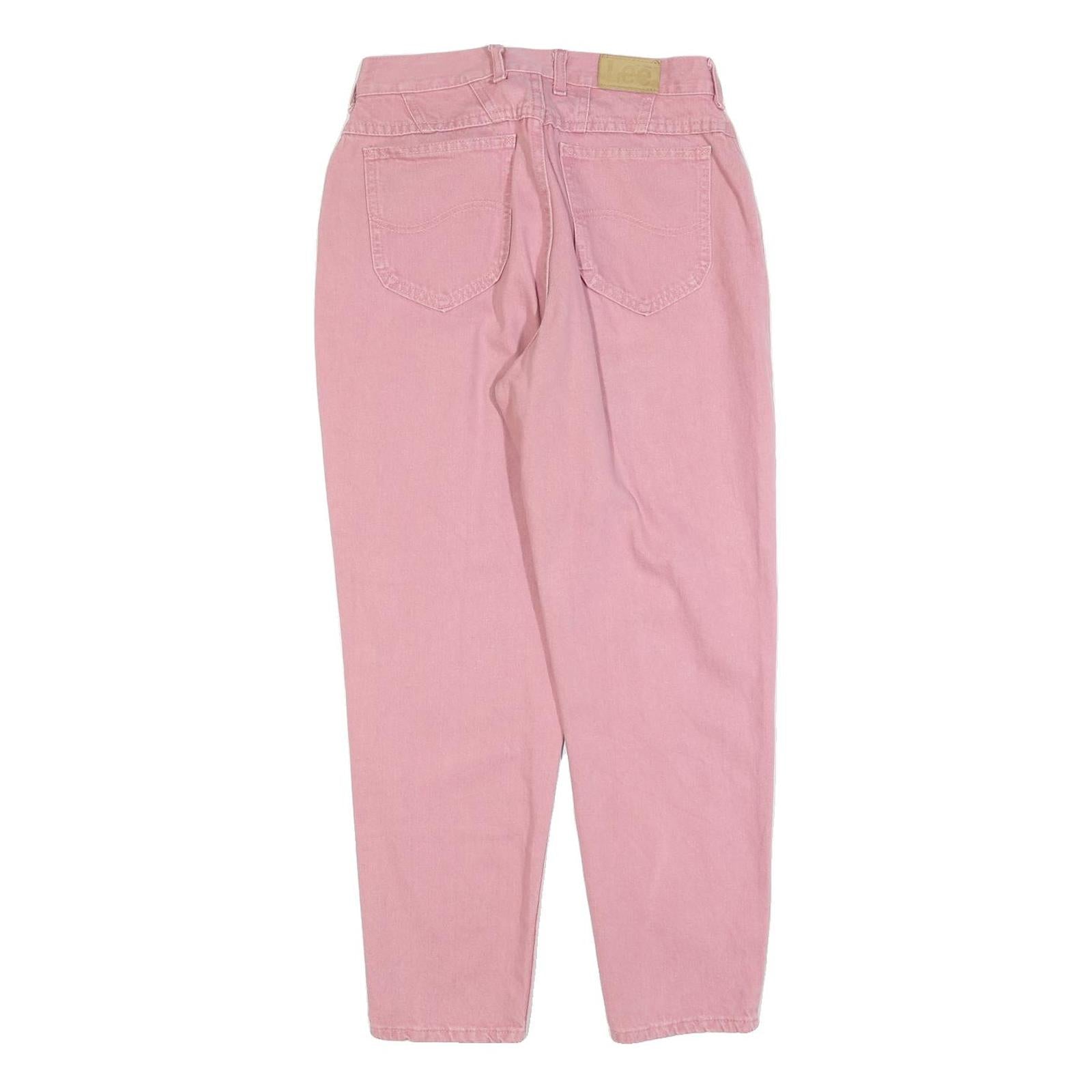 LEE Womens Pink Regular Fit Straight Denim Jeans W29 L28 Casual Cotton Blend