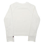 LEVI'S Mens White Cotton Crew Neck S Logo Sweatshirt Pullover Casual