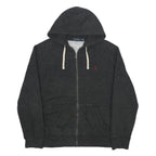 POLO RALPH LAUREN Mens Black Full Zip Hoodie L Cotton Blend Sweatshirt