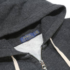 POLO RALPH LAUREN Mens Black Full Zip Hoodie L Cotton Blend Sweatshirt