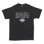 HARLEY DAVIDSON 1996 Mens Black Made In The USA Graphic T-Shirt L Short Sleeve