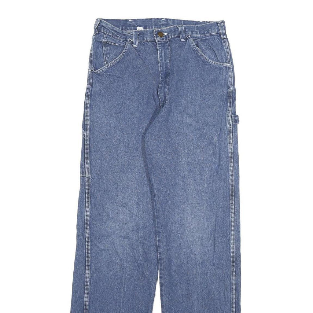 DICKIES Mens Blue Regular Fit Straight Denim Jeans W28 L32 Workwear Style