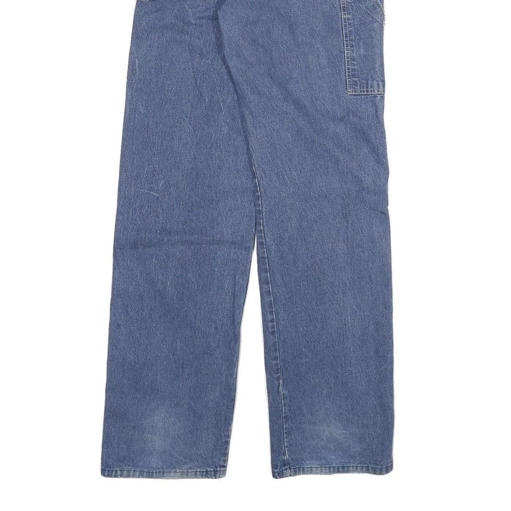 DICKIES Mens Blue Regular Fit Straight Denim Jeans W28 L32 Workwear Style