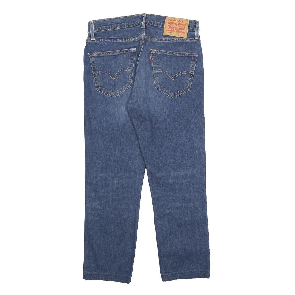LEVI'S 511 Slim Mens Jeans Blue Slim Straight Denim Medium W31 L25 Zip