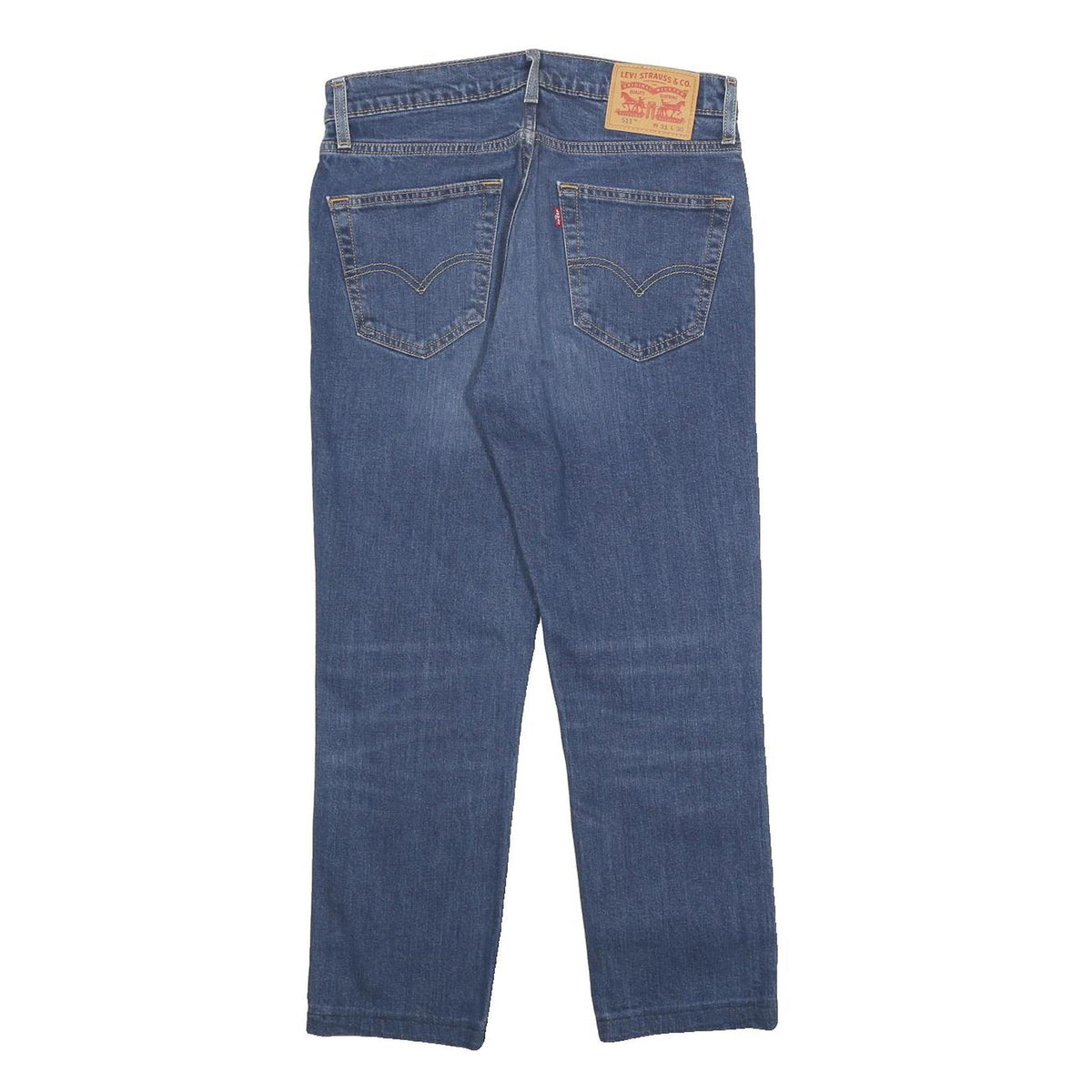 LEVI'S 511 Slim Mens Jeans Blue Slim Straight Denim Medium W31 L25 Zip