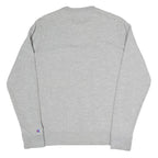 CHAMPION Mens Grey Crew Neck S Logo Sweatshirt Cotton Blend Casual Pullover