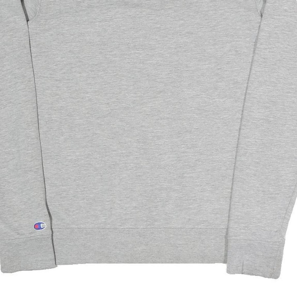 CHAMPION Mens Grey Crew Neck S Logo Sweatshirt Cotton Blend Casual Pullover