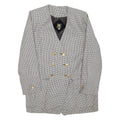 Womens Blazer Coat Black Houndstooth S