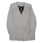 Womens Blazer Coat Black Houndstooth S