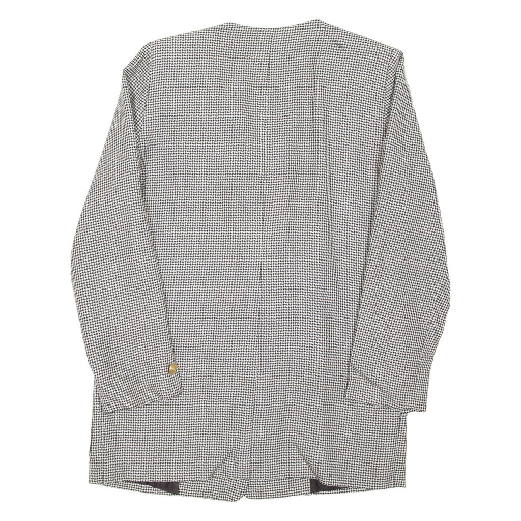 Womens Blazer Coat Black Houndstooth S