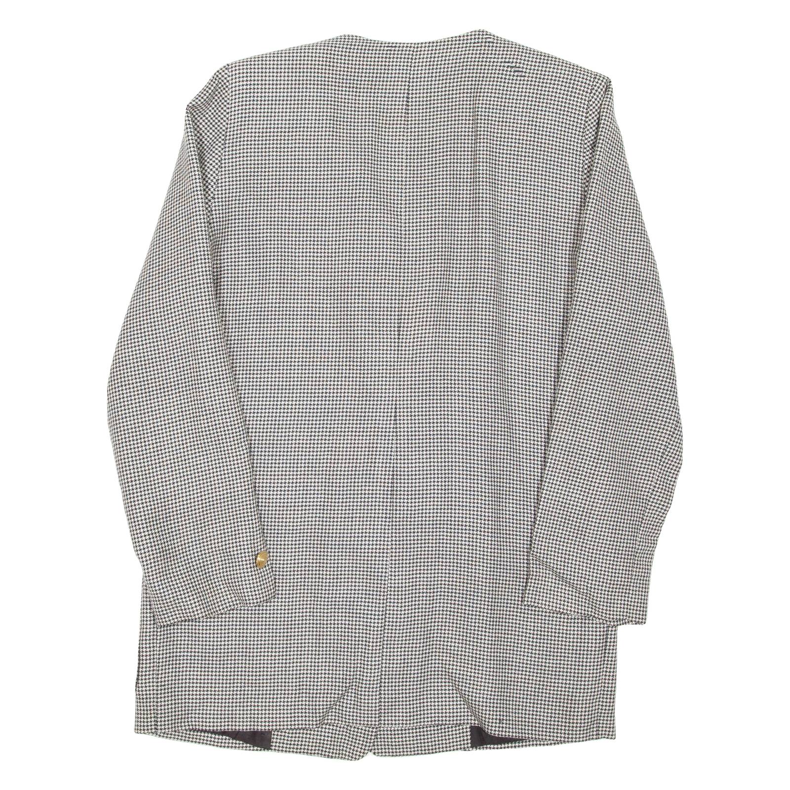Womens Blazer Coat Black Houndstooth S