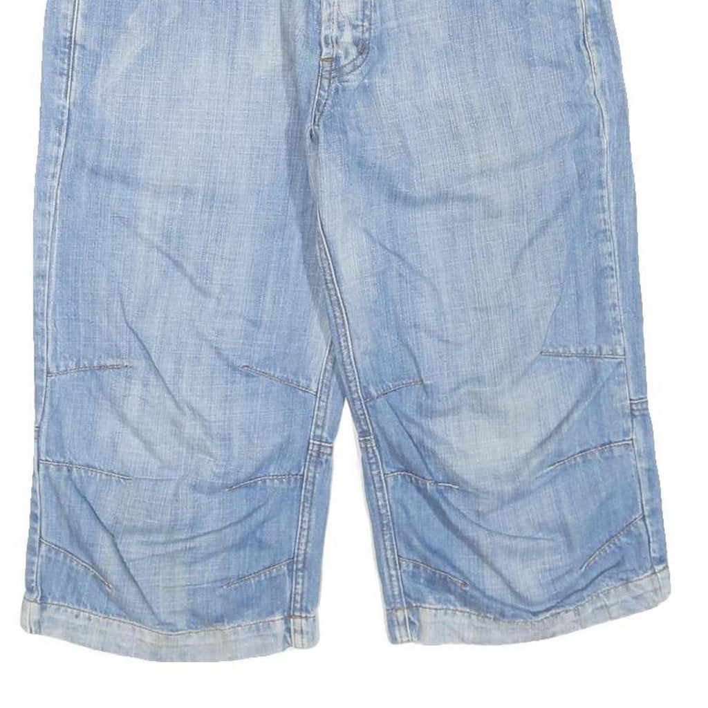 FISHBONE Mens Shorts Blue Casual M W34 Cotton Blend Denim Style